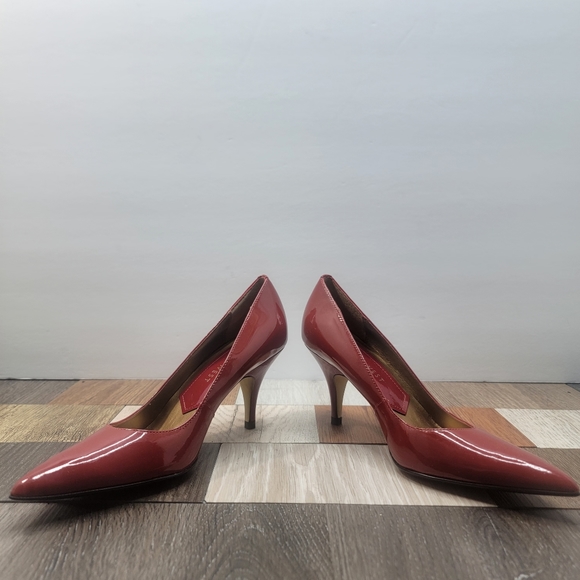 Women's 6M Dark Red Pumps - Picture 4 of 7
